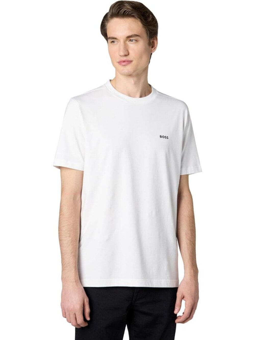 BOSS Men's Contrast Logo Cotton Stretch T-Shirt